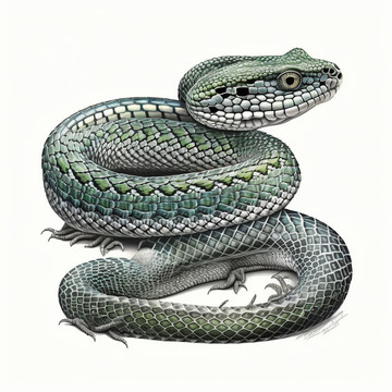 Detailed Zoology Artwork Print of Snake for Home, Office & Living Room Wall Decor