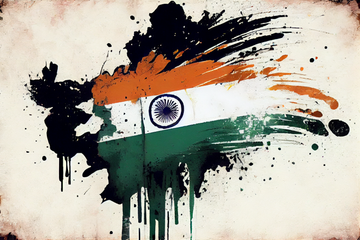 Triumph of Tricolor: Indian Graffiti Art Print Celebrating Patriotism and Culture