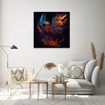 Phoenix Ascending: Stunning Wall Art Print for Office and Living Room Decor
