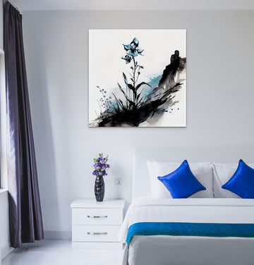 Add a Touch of Nature's Beauty with our Blue Orchid Watercolor Art Print