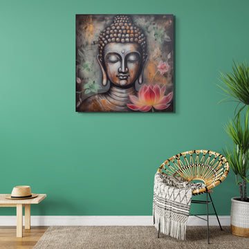 Enlighten Your Home with the Serene Beauty of Buddha: Exquisite Chalk Art Print