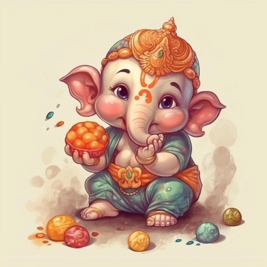 Ganpati drawing easy for kids | Bal Ganesha drawing and coloring step by  step - YouTube