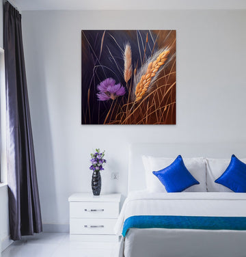 Captivating Wheat and Dandelion Art Print - A Serene and Elegant Addition to Any Room