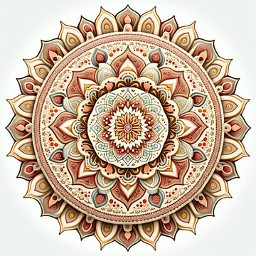 "Traditional Mandala Art Painting Print"