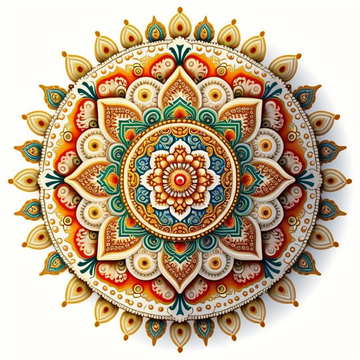 "Exotic Indian Style Mandala Print for Wall Decor and Gifting"