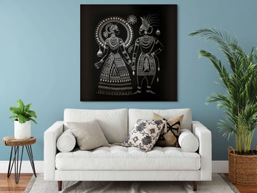 Maharashtra Warli Art Print for Bedroom, Living Room and Wall Decorations