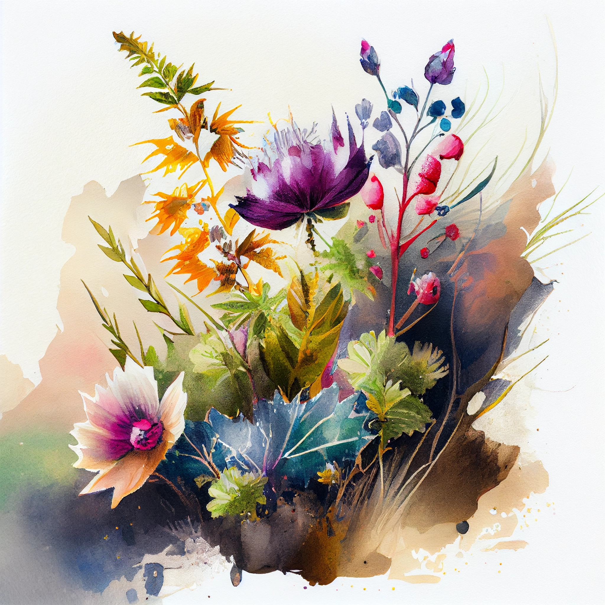 Bring Nature Indoors with our Stunning Wild Flowers Art Print - Perfect for Enhancing Your Home or Office Decor!