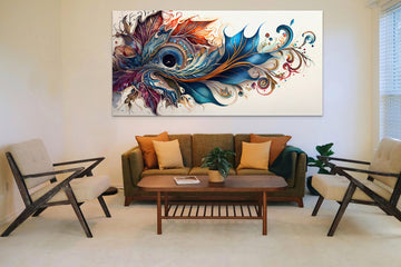 Mesmerizing Gaze: Vibrant Watercolor Art Print of an Abstract Eye