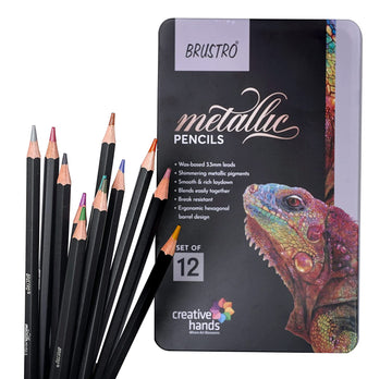 Colored Pencils, Artist Colored Pencils 24 Color Metallic For Drawing