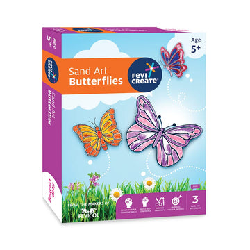 Pidilite Fevicreate Make Your Own Sand Art Butterflies Learning Craft & DIY Kit